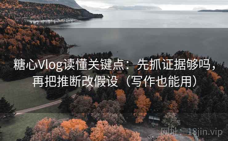 糖心Vlog读懂关键点：先抓证据够吗，再把推断改假设（写作也能用）  第2张